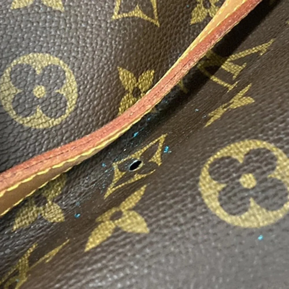LOUIS VUITTON Logo Saumur 30 Shoulder Bag Monogram Leather Brown - Picture 12 of 16